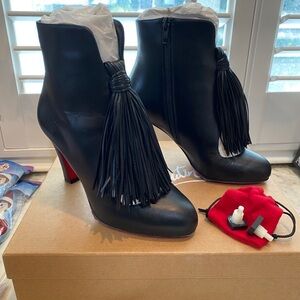 Christian Louboutin - Christina 85 ankle tassel booties size 36 / 6